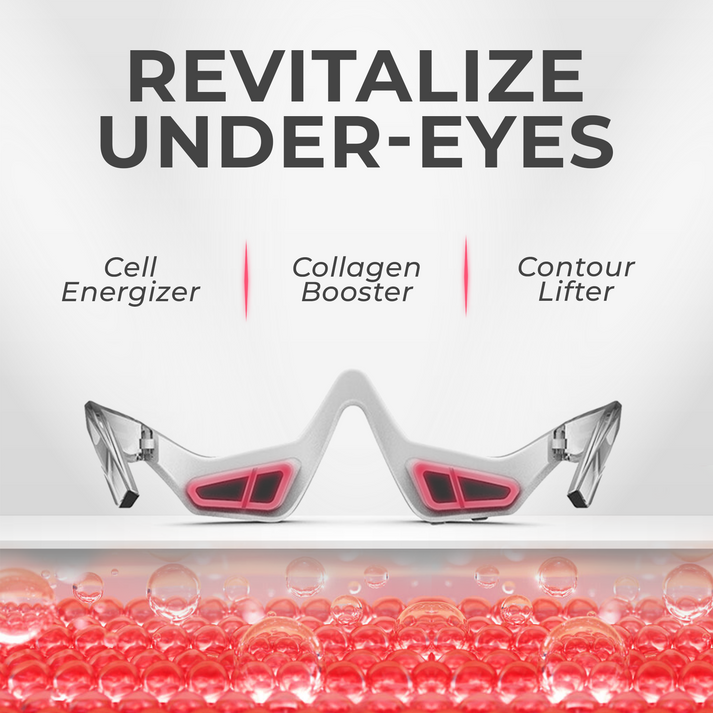 microcurrent red light mask for smoothing wrinkles under eyes