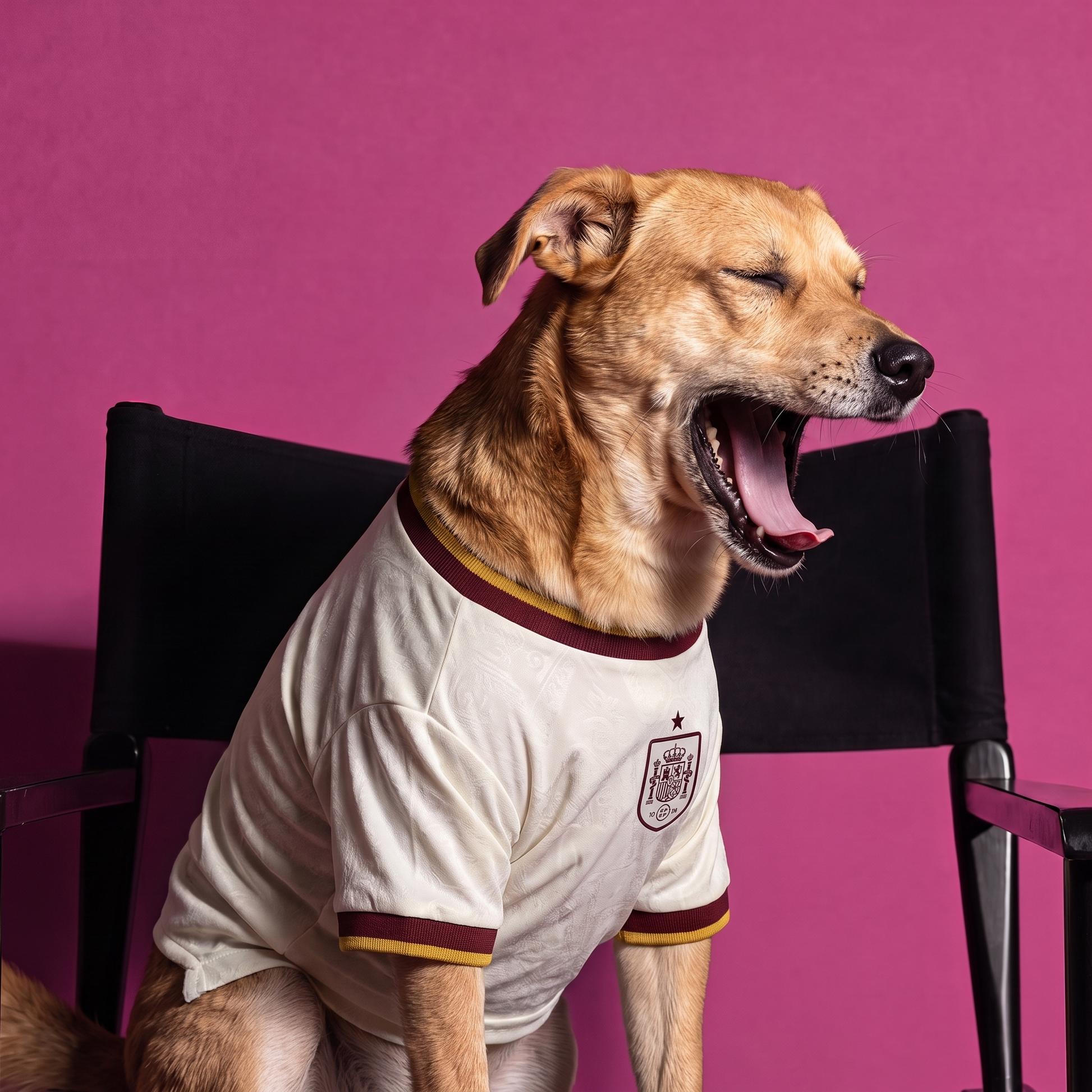 Spain World Cup dog jersey on dog
